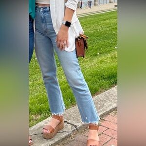 Abercrombie & Fitch Light Wash Kick Flare Jeans